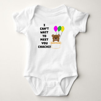 IK KAN NIET WACHTEN OM JE CHACHI BABY ANNOUNCEMENT ROMPER