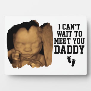 Ik kan niet wachten om je papa Sonogram Baby Foto  Fotoplaat