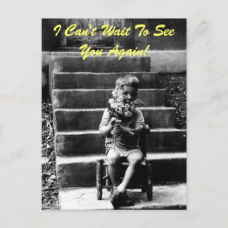 Ik kan niet wachten om je weer te zien! briefkaart