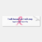 Ik kan niet weglopen Bumpersticker (Voorkant)