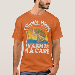 Ik kan niet werken mijn arm is in een gegoten grap t-shirt
