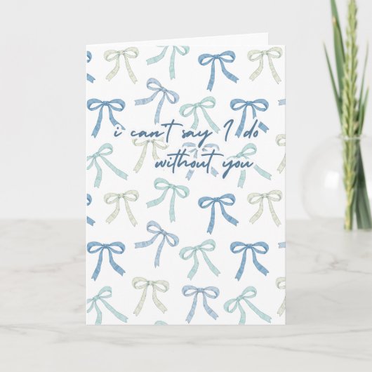 Ik kan niet zeggen dat ik het zonder jou doe, Blue Bedankkaart (Voorkant)