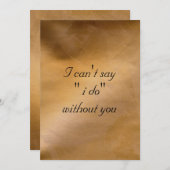 Ik kan niet zeggen dat ik zonder jou doe kaart (Voorkant / Achterkant)