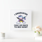 Ik kan nu terug naar bed. vierkante klok (Huis)