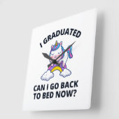 Ik kan nu terug naar bed. vierkante klok (Hoek)