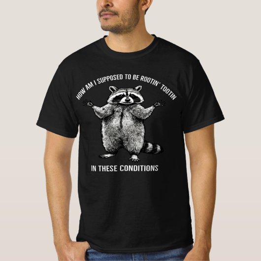 Ik kan onder deze omstandigheden niet root en toot t-shirt (Voorkant)