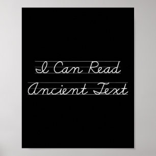 Ik kan oude tekst lezen Funny Englieacher Funny Sa Poster