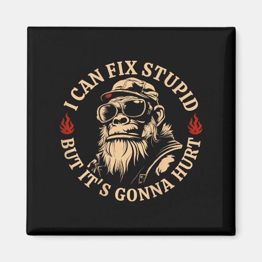 Ik kan Stud repareren, maar het gaat Monkey Funny  Magneet (Voorkant)