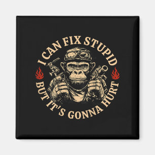 Ik kan Stud repareren, maar het gaat Monkey Funny  Magneet