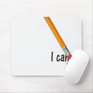 Ik kan tekst met Potcil Eraser Muismat