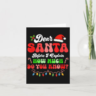 Ik kan uitleggen Kerstmis kleurrijke lichten Santa Kaart