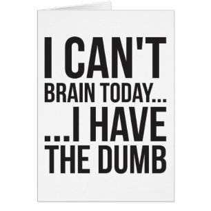 Ik kan vandaag geen brein... Ik heb de duim