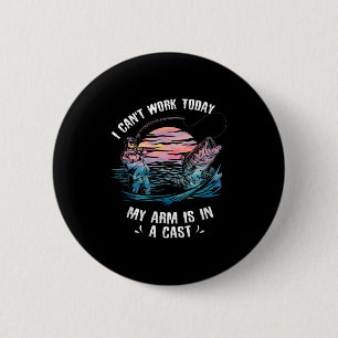 Ik kan vandaag niet werken, mijn arm zit in het gi ronde button 5,7 cm