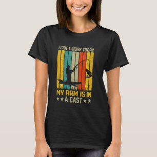 Ik kan vandaag niet werken omdat mijn arm in het g t-shirt