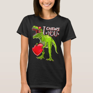 Ik kauw op jou Valentijn T Rex Dinosaur Shirts Val