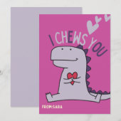 Ik kauw op jou! Valentijnskaart voor in de klas  Feestdagenkaart (Voorkant / Achterkant)