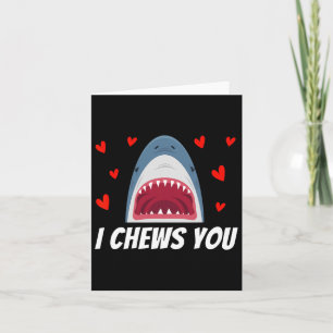 Ik kauwt je grappig Valentijnsdag haai paar Kinder Kaart