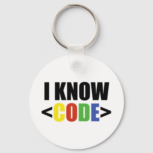 Ik Ken CODE Funny programmeur Coder Ontwikkelaar Sleutelhanger (Voorkant)
