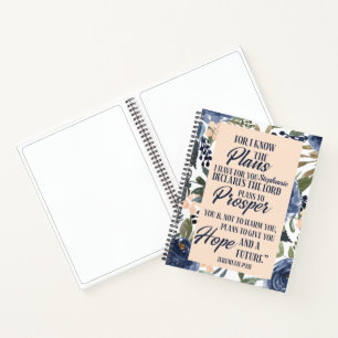 Ik ken de plannen die ik heb voor jullie bijbelbla notitieboek