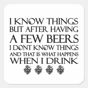 Ik ken dingen vierkante sticker