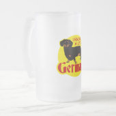 Ik ken een beetje Duits Matglas Bierpul (Voorkant links)