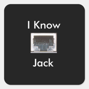 Ik ken Ethernet-netwerkaansluiting Vierkante Sticker
