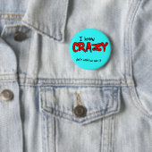 Ik ken gekke grappige knop humor ronde button 5,7 cm (In situ)