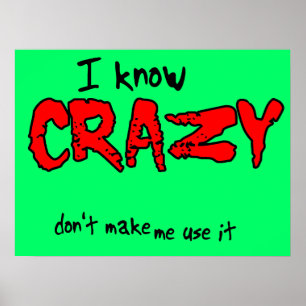 Ik Ken Gekke Grappige Poster Humor