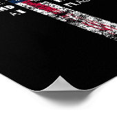 Ik ken het kruis en sta bij de vlag Mannen Wom Poster (Hoek)