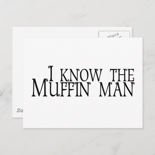 Ik ken het Muffin Man Briefkaart (Voorkant / Achterkant)
