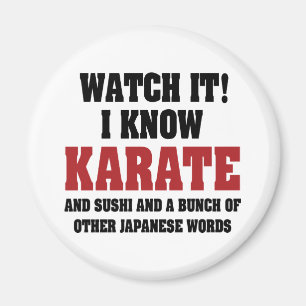 Ik Ken Karate! En Sushi En Andere Japanse Woorden Magneet
