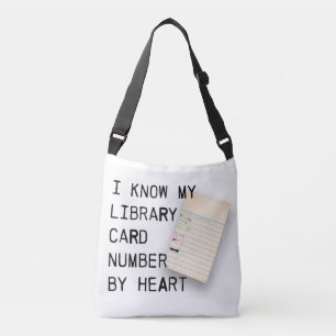 Ik ken mijn bibliotheekkaart via hart crossbody tas