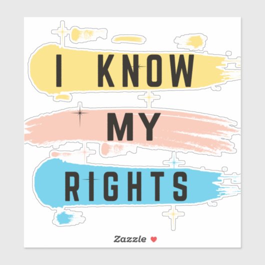 Ik ken mijn rechten" Sticker - Durable Vinyl (Vel)
