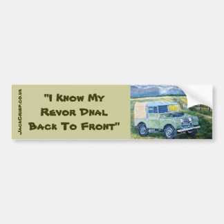 " Ik ken mijn Revor Dnal Terug to Front" ticker Bumpersticker