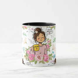 Ik Kies Aanwezigheid Mindful Moeder Bloemmotief Mok