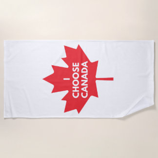 Ik kies Canada Beach Handdoek