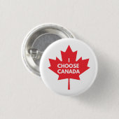 Ik kies Canada Ronde Button Badge (Voorkant /achterkant)