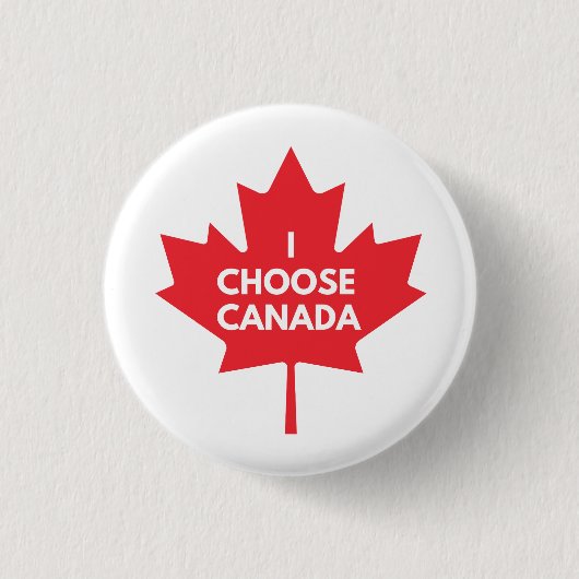 Ik kies Canada Ronde Button Badge (Voorkant)