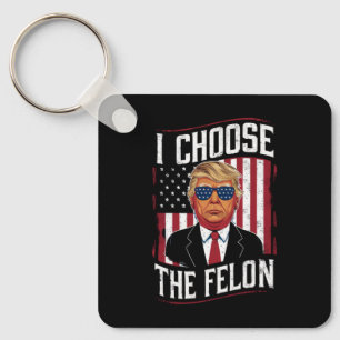 Ik Kies de Misdadiger Grappige Trump VS Verkiezing Sleutelhanger