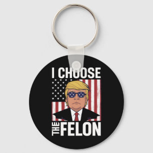 Ik Kies de Misdadiger Trump 2024 Republikeinse Pat Sleutelhanger