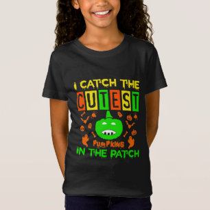 Ik kies de schattigste pompoenen in de patch t-shirt