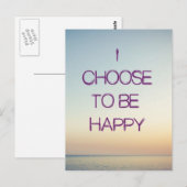 Ik kies ervoor om blij te zijn met Briefkaart (Voorkant / Achterkant)