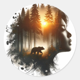 Ik kies het Beer Ronde Sticker