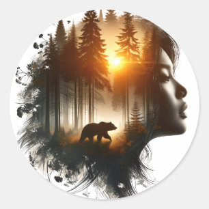 Ik kies het Beer Ronde Sticker