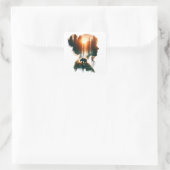 Ik kies het Beer Vierkante Sticker (Tas)