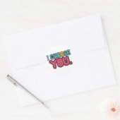 "Ik kies jou." Ronde Sticker (Envelop)