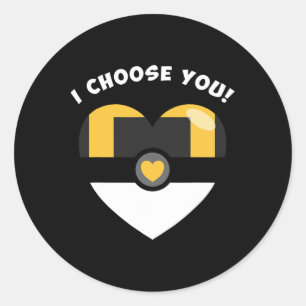 Ik Kies Jou Valentijn Videospel Parodie  Ronde Sticker