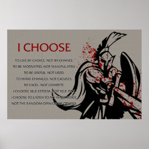 Ik kies Motivatie Spartan Poster