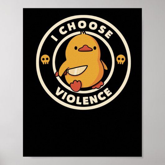 Ik kies Violence Funny Duck Poster (Voorkant)