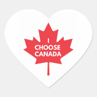 Ik kies voor Canada Heart Sticker